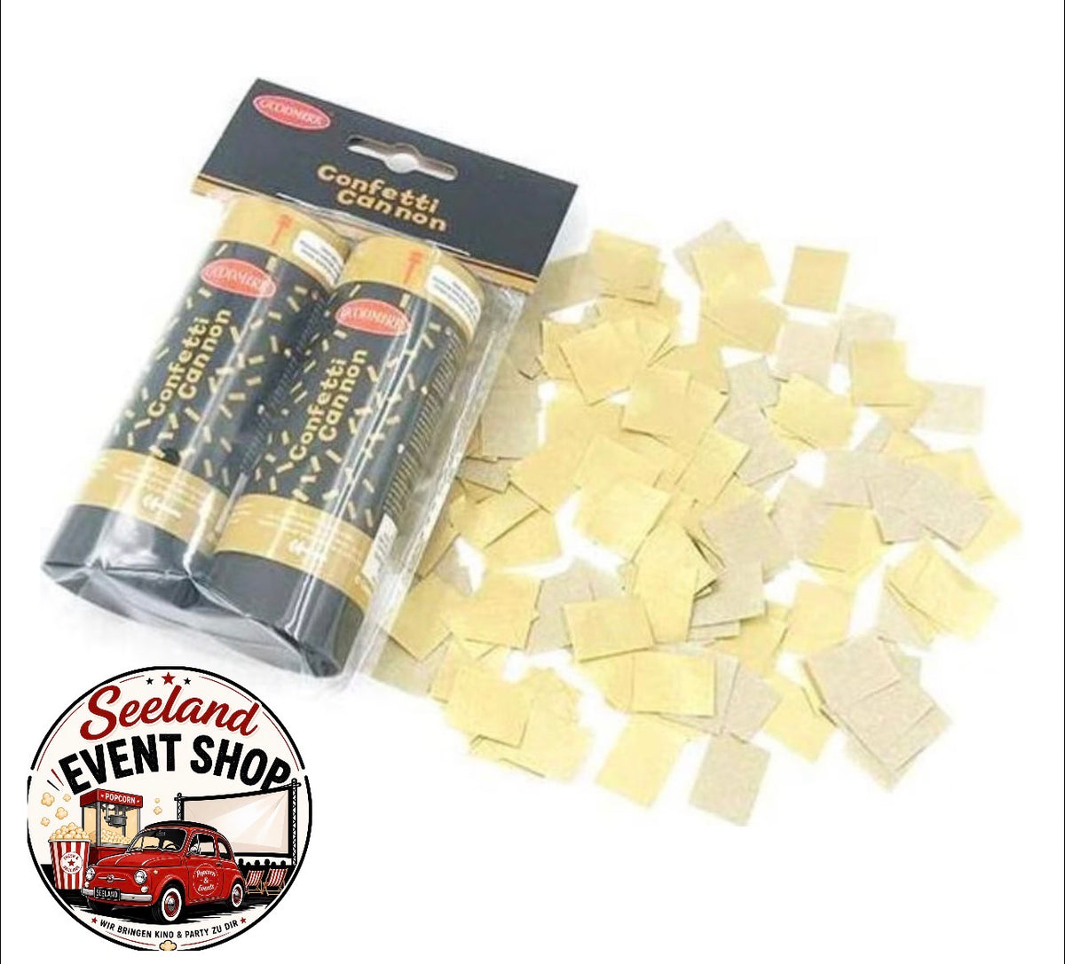 Goldene Konfetti-Kanonen – 12er-Set 🎉