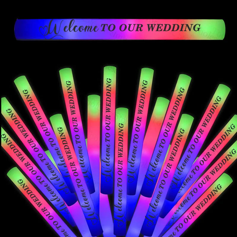 LED Schaumstoff-Leuchtstäbe – Party, Hochzeit & Events
