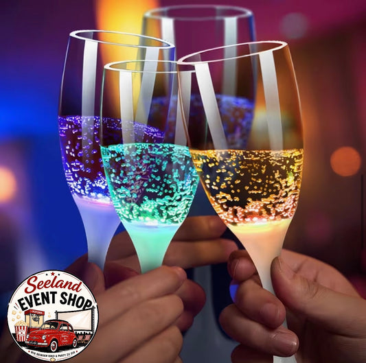 LED Champagnergläser – leuchtende Partygläser