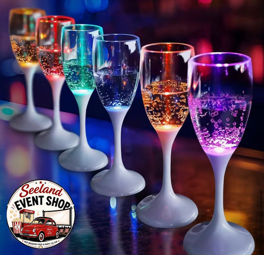 LED Champagnergläser – leuchtende Partygläser