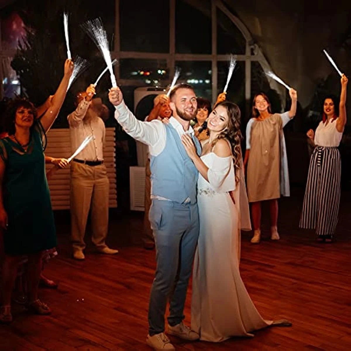LED Glasfaser-Leuchtstäbe – Party & Hochzeit