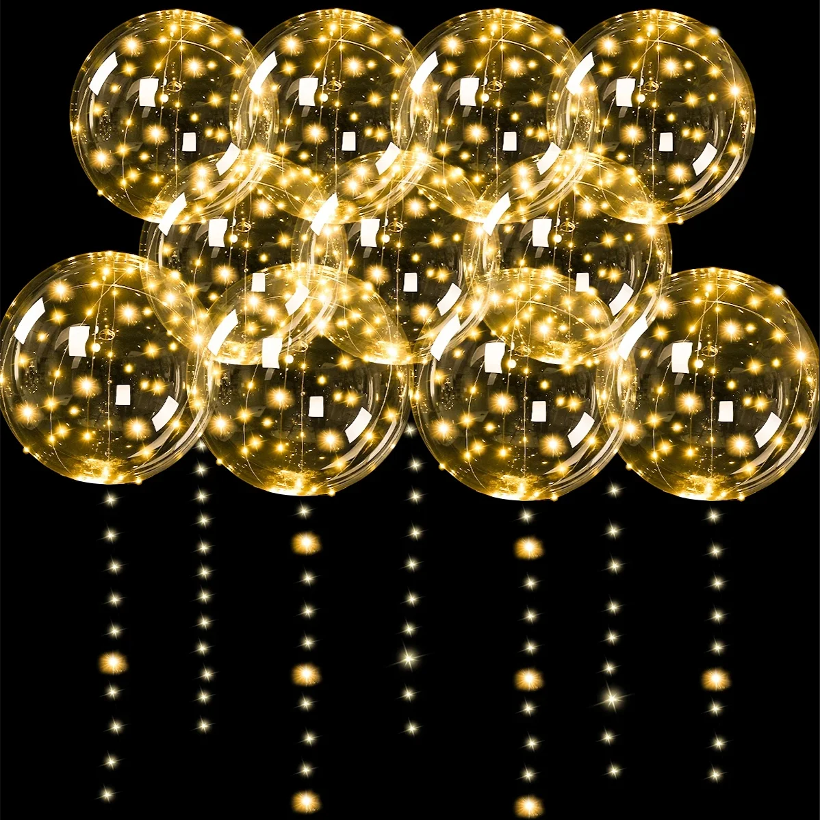 10er Set LED Leuchtkugeln – verschiedenen Farben für Party & Events