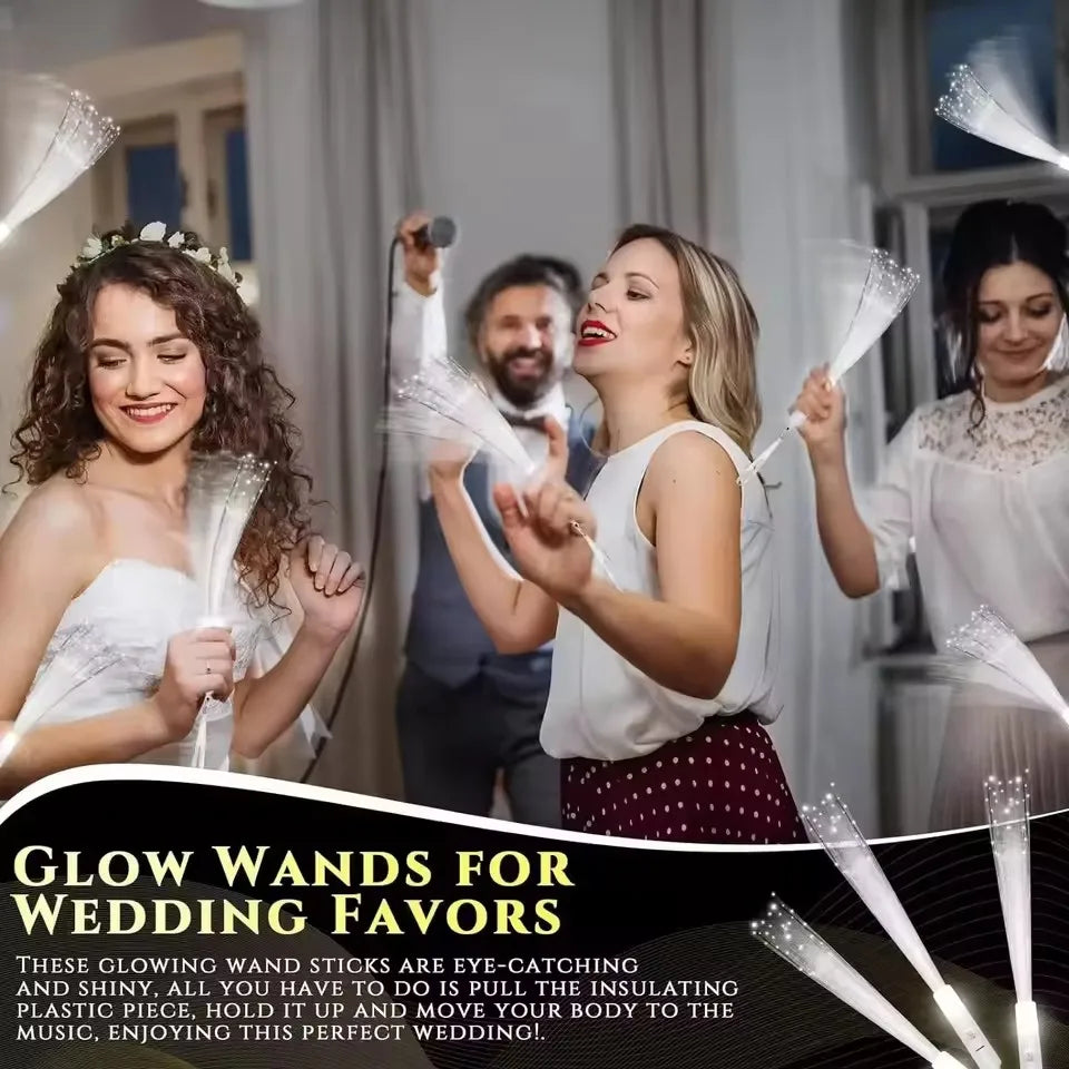 LED Glasfaser-Leuchtstäbe – Party & Hochzeit