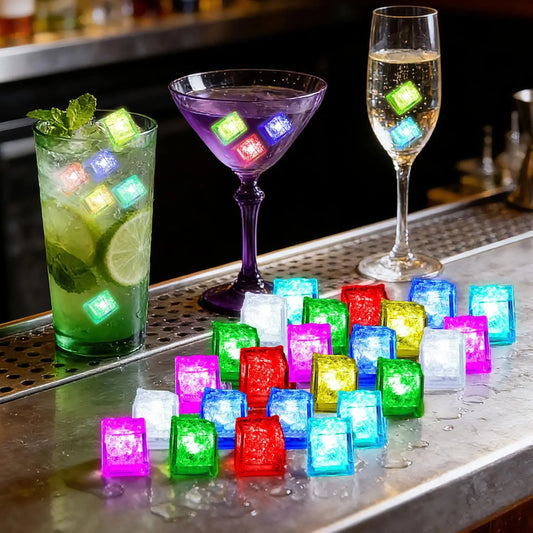 LED Leucht-Eiswürfel mit Farbwechsel – für Drinks & Events