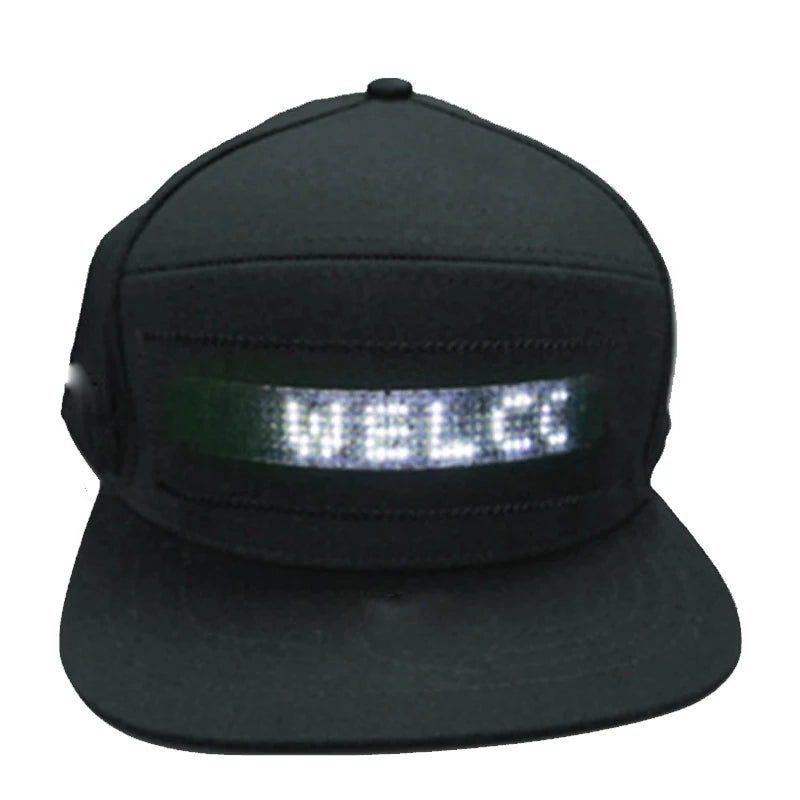 LED Hip-Hop Cap mit Leuchtdisplay – Party Kappe