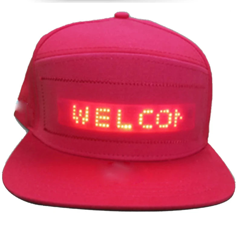 LED Hip-Hop Cap mit Leuchtdisplay – Party Kappe
