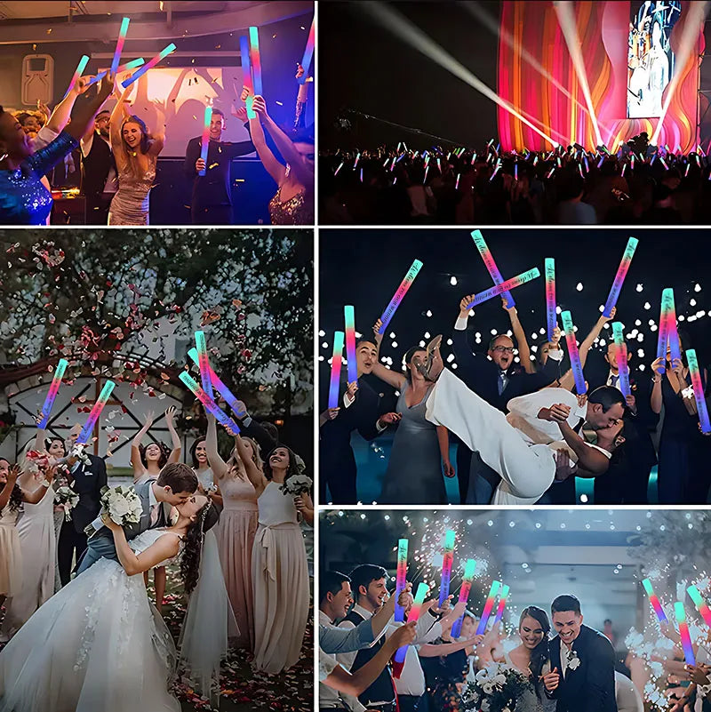 LED Schaumstoff-Leuchtstäbe – Party, Hochzeit & Events