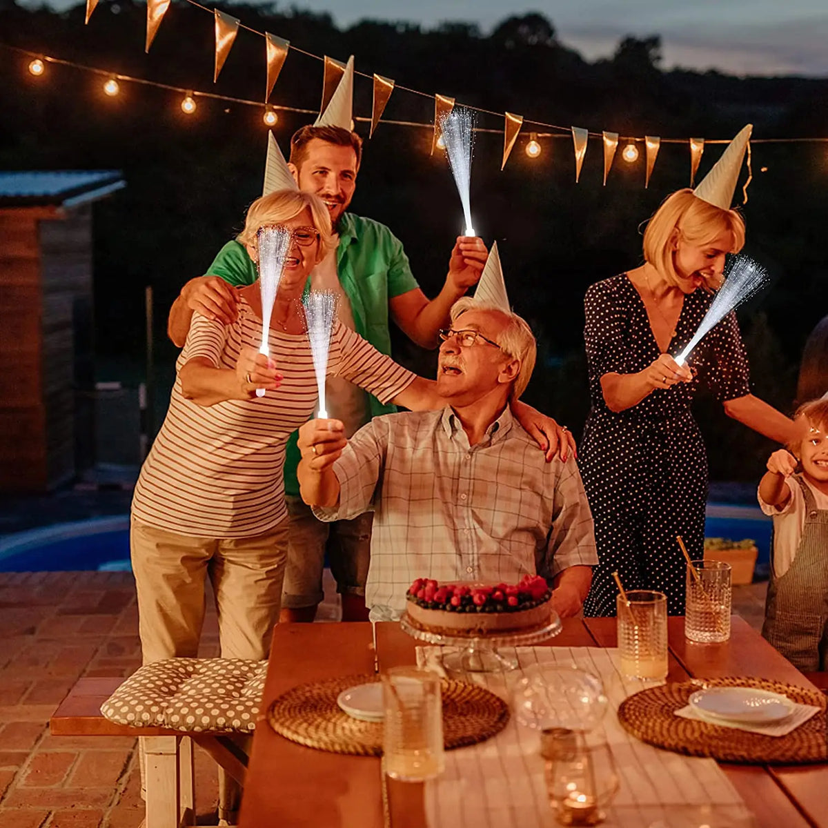 LED Glasfaser-Leuchtstäbe – Party & Hochzeit