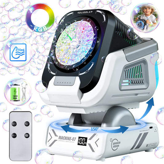 Automatische Akku-Seifenblasenmaschine mit RGB & Fernbedienung