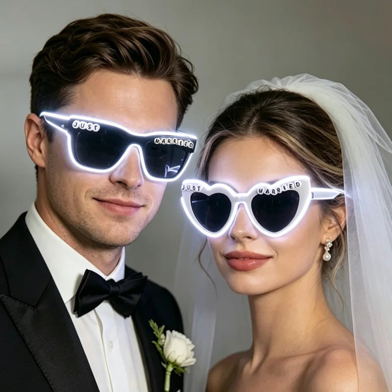 LED Partybrille – leuchtende Brille für Hochzeit & Party